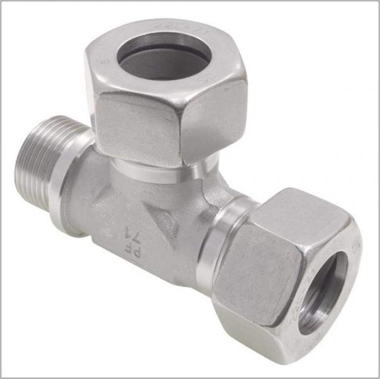 Male Run Tee Bspp Light Series Stainless Steel Compression Fitting