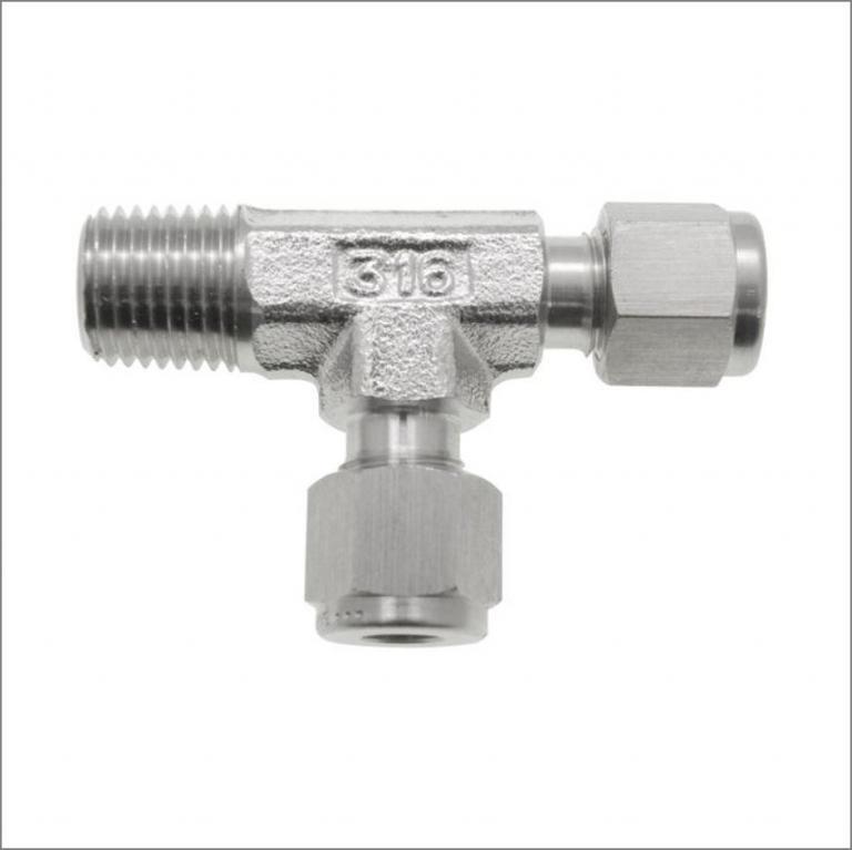 MALE RUN TEE NPT TWIN FERRULE STAINLESS STEEL Pipe Dream Fittings