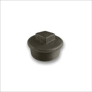 Black-Malleable-Iron-Square-Head-Beaded-Plug
