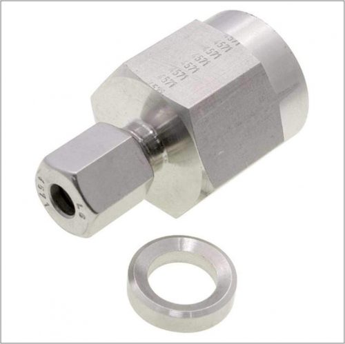 Female-Pressure-Gauge-Coupling-BSPP-Single-Ferrule-Compression-316-Stainless-Steel