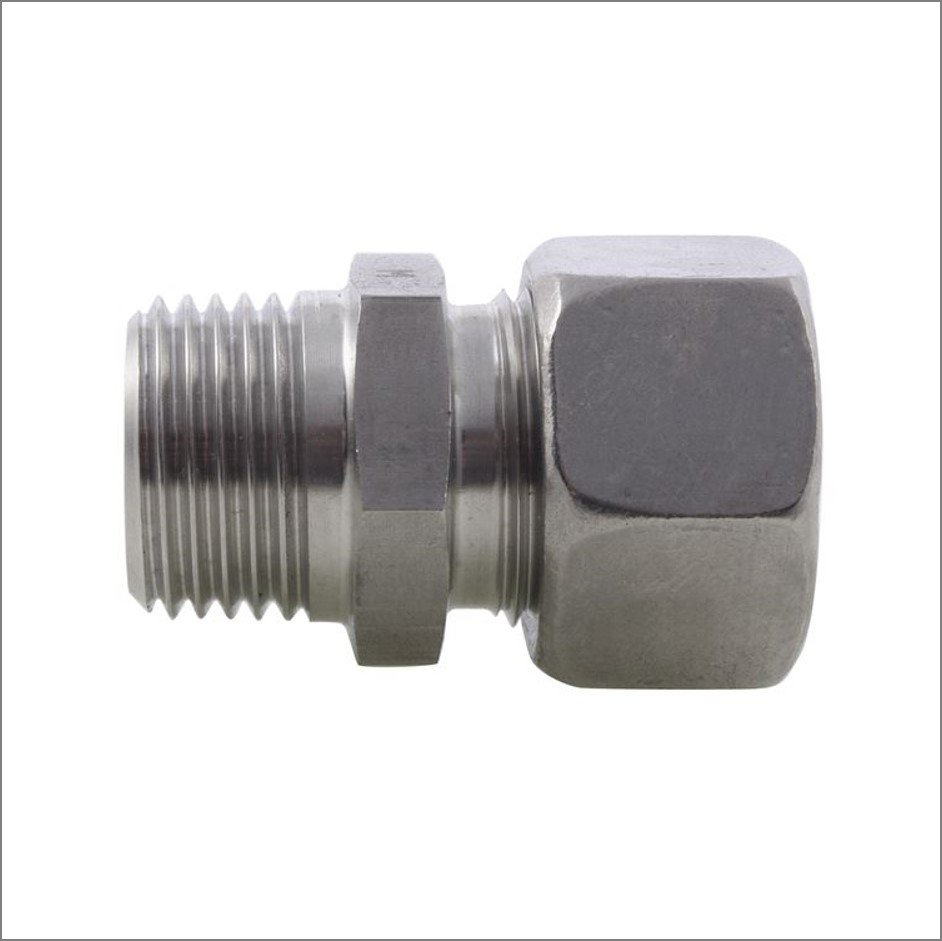 MALE STUD COUPLING BSPT Light Series Stainless Steel Compression Fitting -  Pipe Dream Fittings