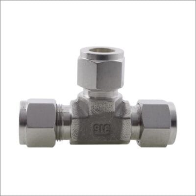 EQUAL-TEE-TWIN-FERRULE-STAINLESS-STEEL