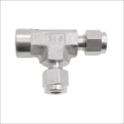 FEMALE-RUN-TEE-BSPP-TWIN-FERRULE-STAINLESS-STEEL