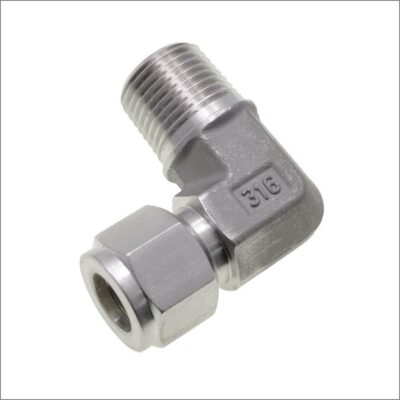 MALE-STUD-ELBOW-NPT-TWIN-FERRULE-STAINLESS-STEEL