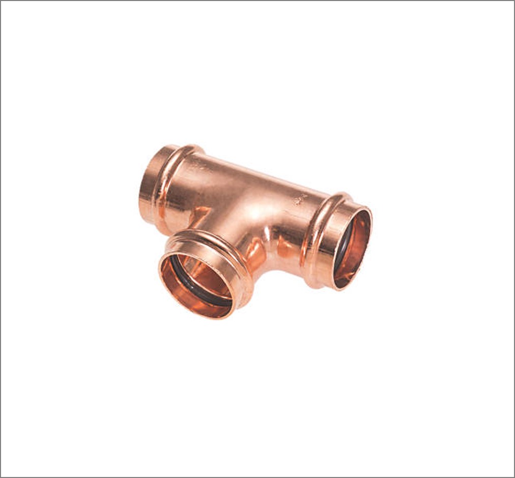 Equal Tee Copper Press Fit Fitting (GAS) - Pipe Dream Fittings