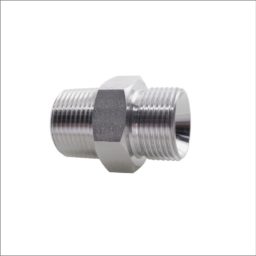 Hexagon-Nipple-BSPP-BSPT-316-Stainless-Steel-Hydraulic-Fitting