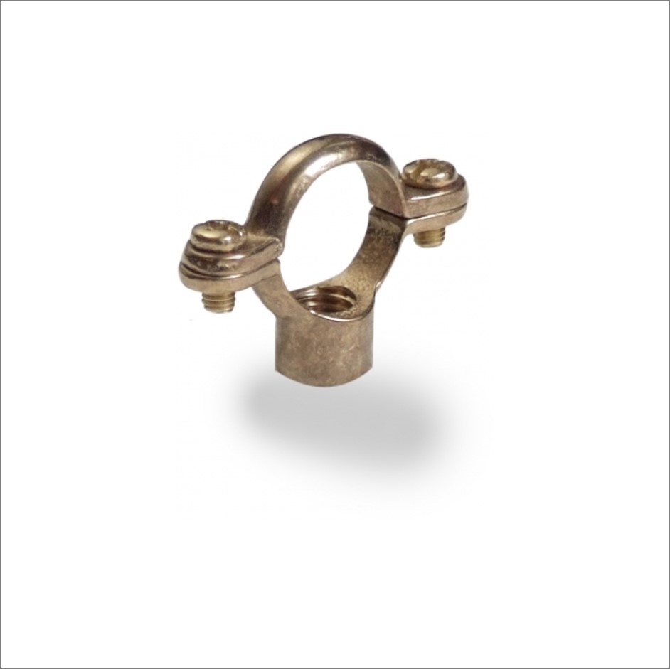 Cast Brass Pipe Ring & Back Plate - 15mm - On-Demand Supplies