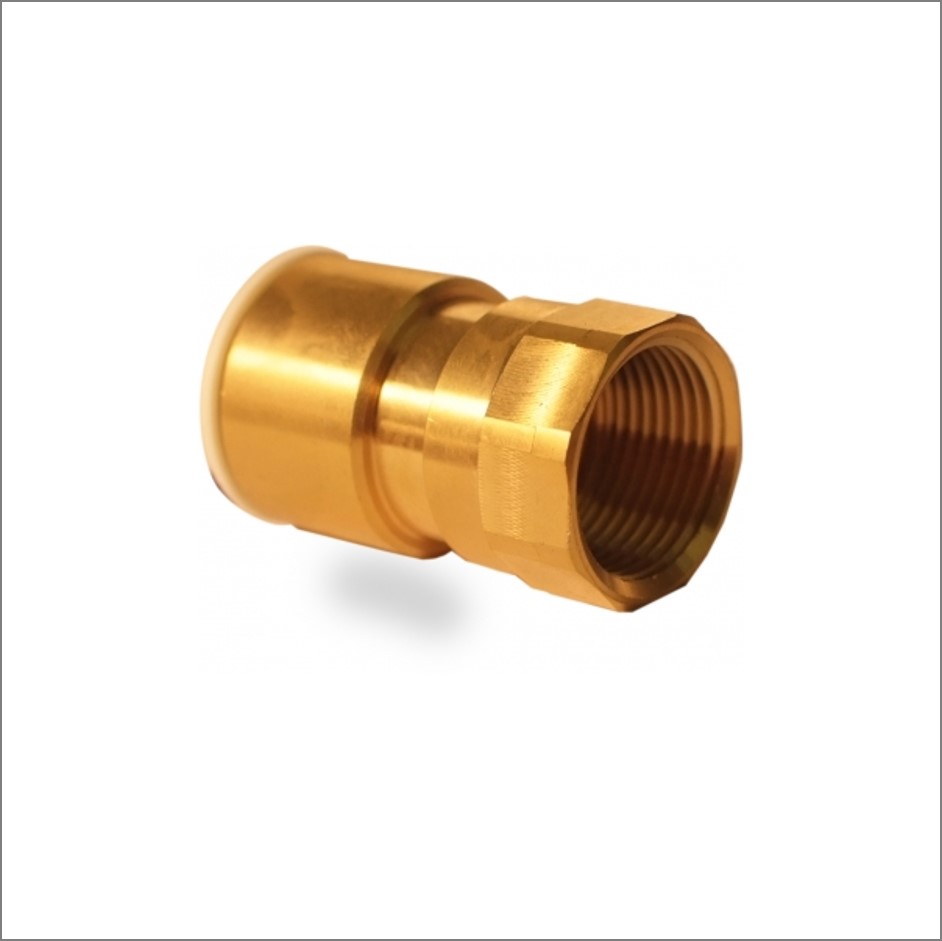 Female Iron Coupler Brass Compression Fitting - Pipe Dream Fittings
