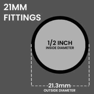 Electrophoretic Black Key Clamp Fittings For 21MM (1/2") OD Tube
