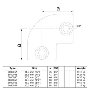 90-Degree-Elbow-Key-Clamp-Fitting-Data-Sheet