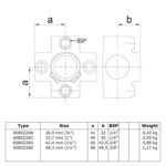 four-socket-cross-key-clamp-black-fitting-data-sheet