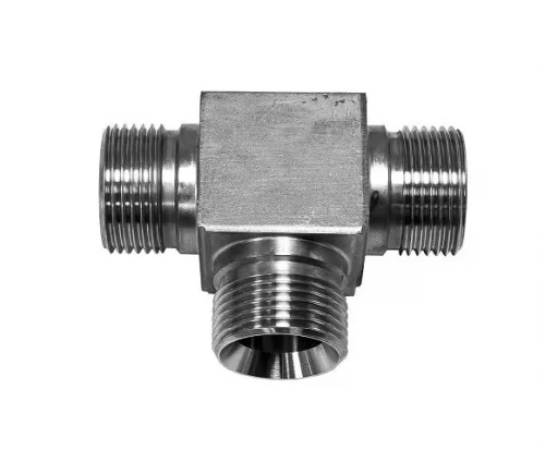 Hydraulic-BSPP-Cone-Seat-Male-x-Male-Equal-Tee-316-Stainless-Steel
