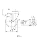 swivel-wheel-silver-75mm-dimensions