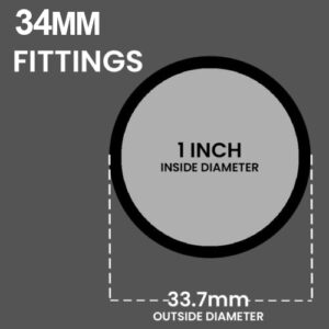 ELECTROPHORETIC BLACK KEY CLAMP FITTINGS FOR 34MM (1") OD TUBE