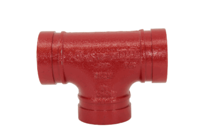 Tee-Short-Radius-Red-Grooved-Pipe-Fitting
