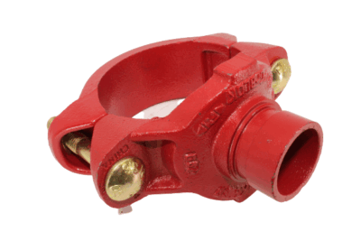 Grooved-Pipe-Fitting-Mechanical-Tee-Red