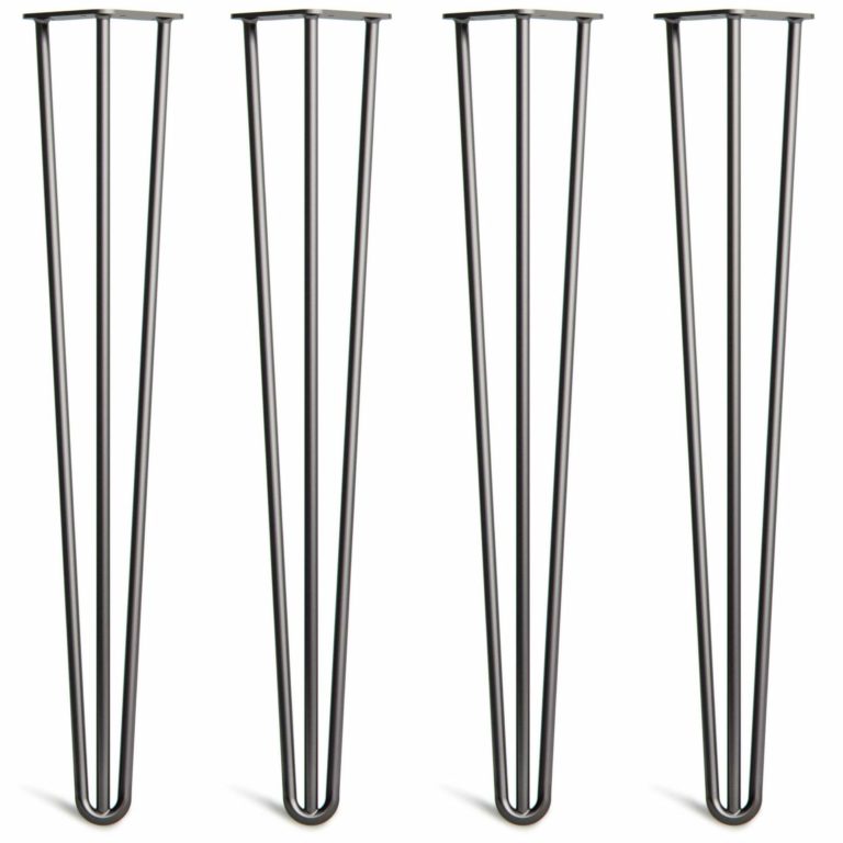 Hairpin Table Legs In Raw Steel x4 Industrial Style Pipe Dream Fittings