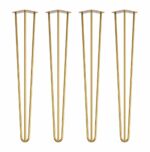 Hairpin Table Legs x4 | Industrial Style - Brass