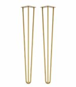 Hairpin Table Legs (pair) | Industrial Style - Brass