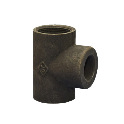 Black-Mild-Steel-Threaded-Reducing-Tee