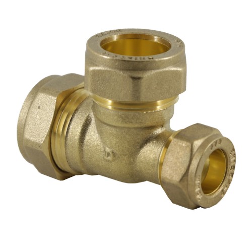 Reducing-Tee-DZR-Compression-Fitting