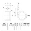 Single-Fixing-Pad-21mm-Diagram