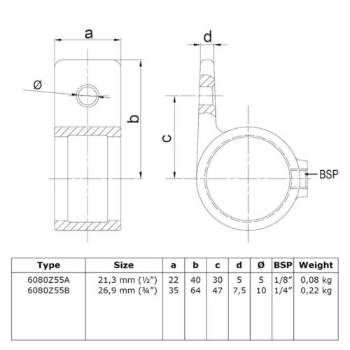Single-Fixing-Pad-21mm-Diagram