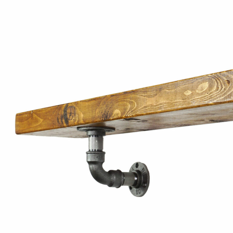 Raw Steel Curved Pipe Brackets Industrial Pipe Style Pipe Dream