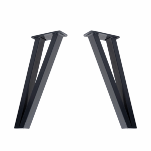 Angled Square Hairpin Industrial Steel Bench Legs – Set of 4