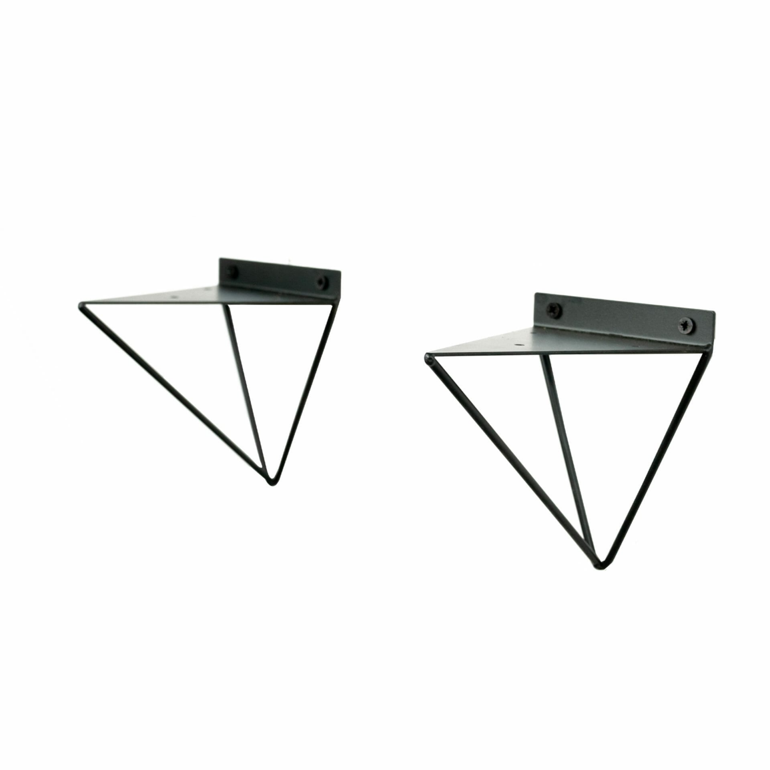 Black Hairpin Shelf Brackets Industrial Style Pair Pipe Dream