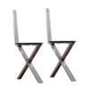 Classic X Industrial Steel Bench Legs – Pair