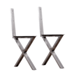Classic X Industrial Steel Bench Legs – Pair