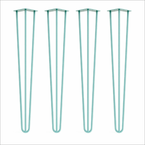 Hairpin Table Legs In Duck Egg x4 | Industrial Style