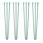 Hairpin Table Legs In Pastel Green (Set of 4) | Industrial Style