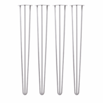Hairpin Table Legs In Silver (Set of 4) | Industrial Style