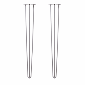 Hairpin Table Legs In Silver (Pair) | Industrial Style