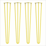 Hairpin Table Legs In Yellow x4 | Industrial Style