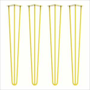 Hairpin Table Legs In Yellow x4 | Industrial Style