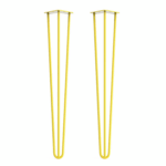 Hairpin Table Legs In Yellow (Pair) | Industrial Style