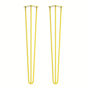 Hairpin Table Legs In Yellow (Pair) | Industrial Style