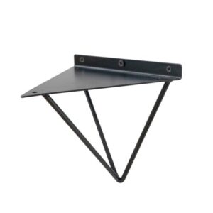 Black Hairpin Shelf Brackets | Industrial Style | Pair