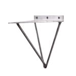 Silver Hairpin Shelf Brackets | Industrial Style | Pair
