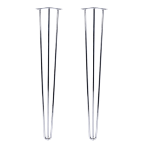 Hairpin Table Legs In Chrome (Pair) | Industrial Style