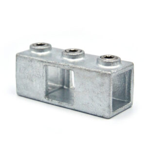 Galvanised Square Two Socket Cross 25MM