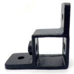 Black Square Double Sided Collar Plate 90° 25MM