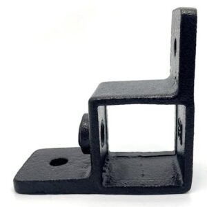 Black Square Double Sided Collar Plate 90° 25MM