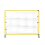 Key-Clamp-Safety-Barrier-Kit-with-Closed-Mesh-Infill-Yellow