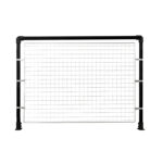 Key-Clamp-Safety-Barrier-Kit-with-Open-Mesh-Infill-Black