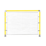 Key-Clamp-Safety-Barrier-Kit-with-Open-Mesh-Infill-Yellow