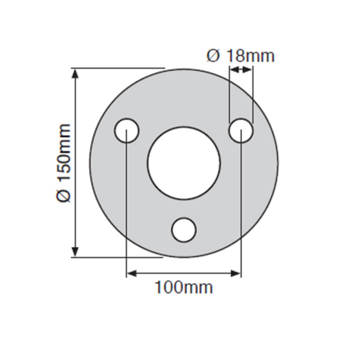 Handrail Standard Footplate Round